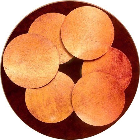 Braga Nuvola LED Ceiling Light Rust Colour / copper Leaf 2092/PL45-M-23/22