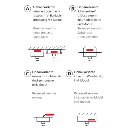 TOP Light Wand- und Deckenleuchte PUK ONE 2 2-080023 - Nickelmatt