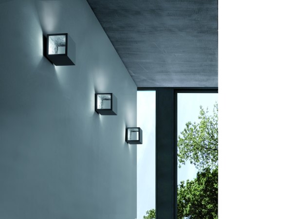 Icone Cubo LED Wand-/Deckenleuchte dimmbar,  Titanio & Argento (grau & weiß)
