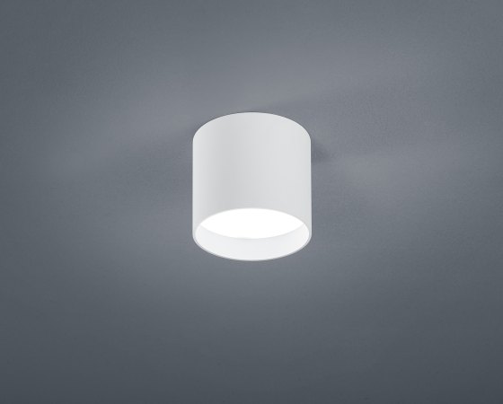 Helestra Dora LED ceiling lamp matt white, satin glass 15/1804.07