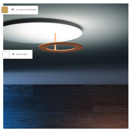 Icone Vera 66 Wand- und Deckenleuchte Gold Weiß verstellbar