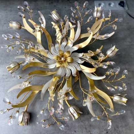 Ferro Luce 77/8 PL Ceiling Lamp Silver leaf / Gold leaf