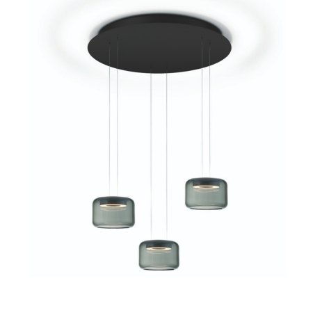 GKS Knapstein Sidra Rondo schwarz matt 51.531.07 LED-Pendelleuchte 3- flammig