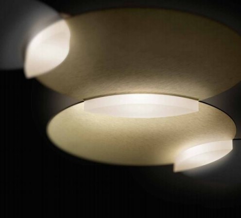 Grossmann Circ 73 LED ceiling-/wall lamp 3-flg. dimmable bronze brass