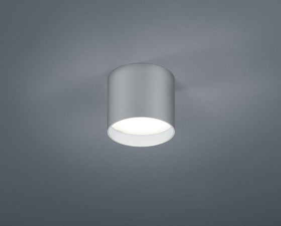 Helestra Dora LED Ceiling Light matte silver, satin glass 15/1804.10