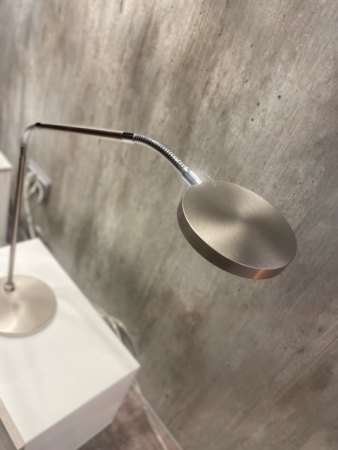 Knapstein Thea-T-Flex mattnickel chrom 61.623.19 LED Tischleuchte Gestensteuerung dimmbar
