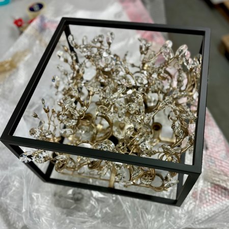 Arte Luce ceiling light KA3333/4PL champagne / black - craftsmanship at its best