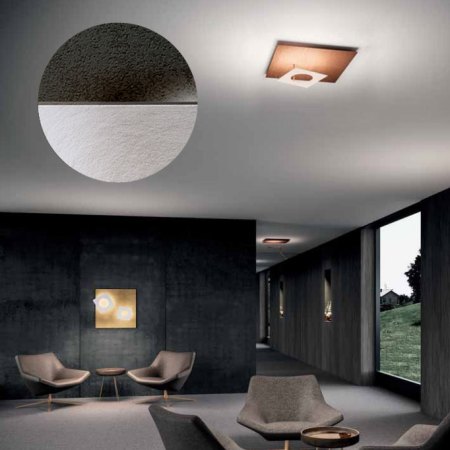 Icone Petra 50 LED ceiling light adjustable, slate / aluminium satin