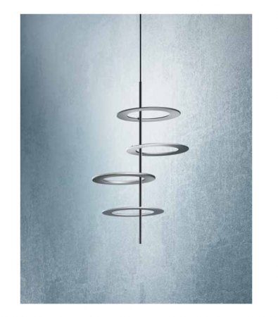 Icone Hula Hoop S4 NE/AS Pendant Lamp max.160 cm, Black Aluminium