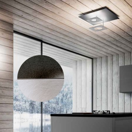 Icone Petra 2 LED ceiling light adjustable, slate / aluminium satin finish