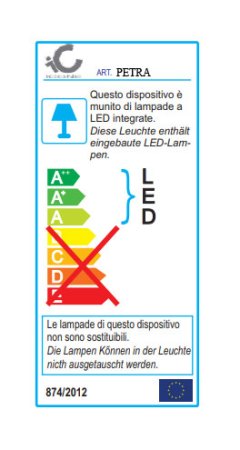 Icone Petra 26 LED Wandleuchte 26cm x 26cm verstellbar Ecru / Messing satiniert