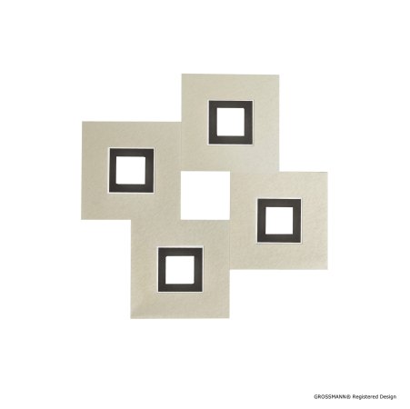 Grossmann Karree LED wall-/ceiling lamp 4flg.  aluminium titan