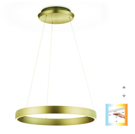 Knapstein Sara 60 SA LED Ringleuchte Gestensteuerung dimmbar Lift gold lackiert