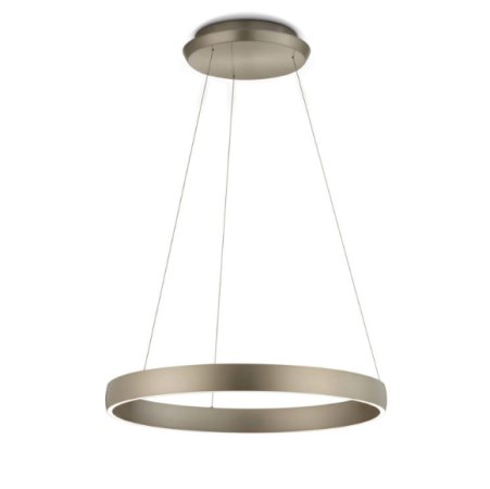 Ausstellungsstück - Knapstein Sara 60 goldfarbig lackiert LED Ringleuchte Gestensteuerung dimmbar Lift Sonderanfertigung
