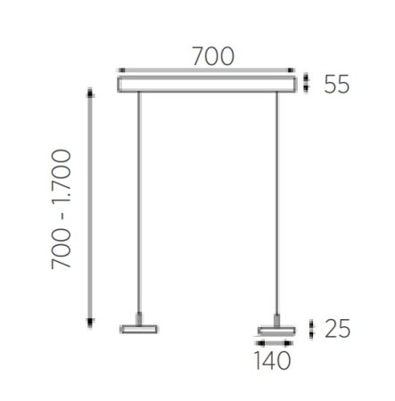 GKS Knapstein Daja-2 effekt bronze LED-Pendelleuchte 2- flammig 51.525.34