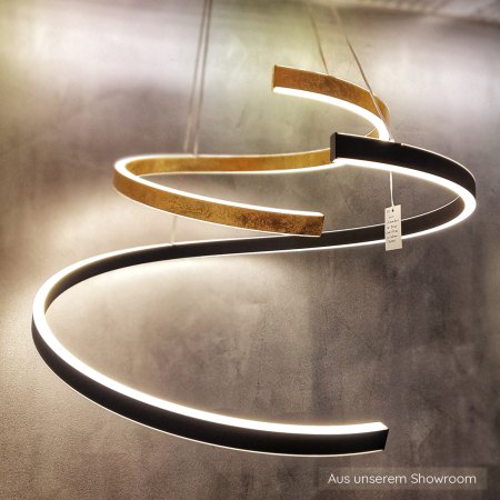 Braga Spira LED pendant 90cm black 2130/S90 M-19