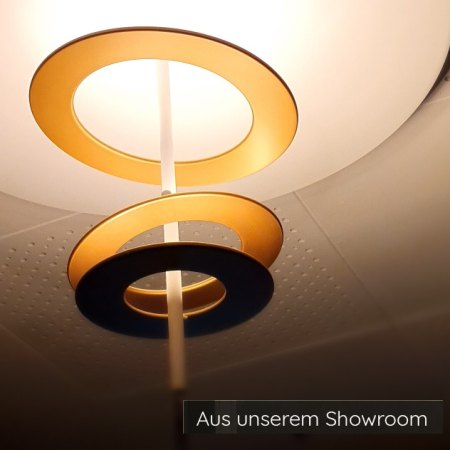 Icone Hula Hoop P3 ceiling lamp Ø 75cm, white / brass