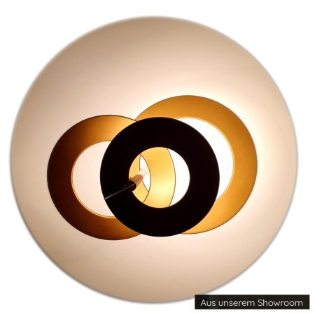 Icone Hula Hoop P3 ceiling lamp Ø 75cm, white / brass