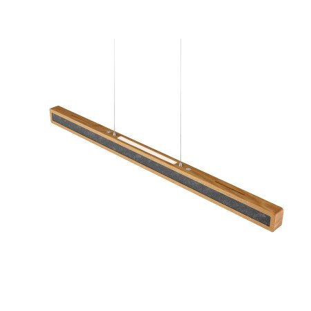 Herzblut Karl G LED Holzpendelleuchte 100cm mit Granit Ober- und Unterlicht mit Rollizug Farbauswahl