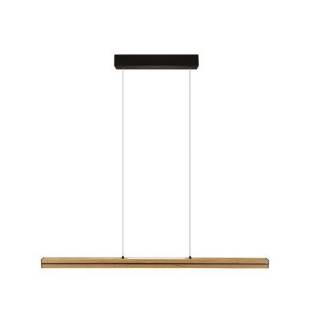 Herzblut Dana 1000 mm LED wooden pendant luminaire top and bottom light, dimmable with roller cable Colour selection