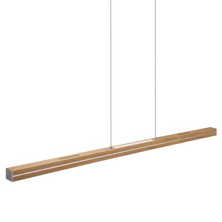 Herzblut Dana 1000 mm LED wooden pendant luminaire top and bottom light, dimmable with roller cable Colour selection