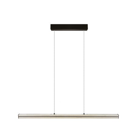 Herzblut Dana 1000 mm LED wooden pendant luminaire top and bottom light, dimmable with roller cable Colour selection