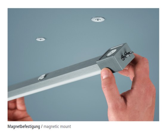 Helestra - High quality rail system VIGO - L-shape, white