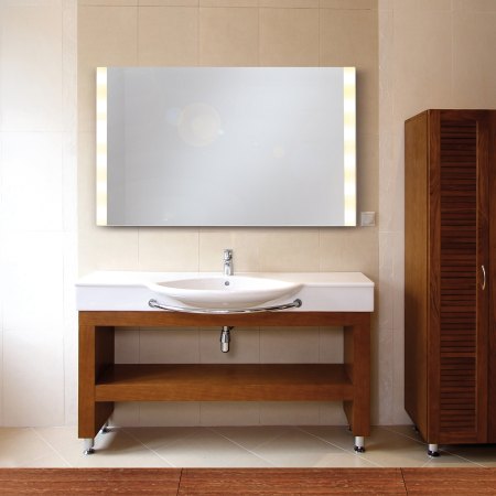 Top Light BrightLight LED crystal mirror illuminated, satin finish Special sizes