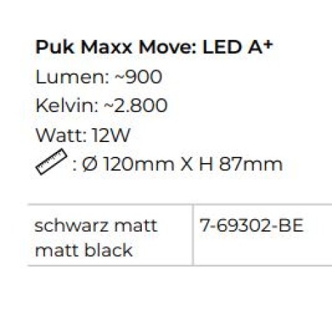 Top Light LED Puk Maxx Move Deckenleuchte Black White Edition Konfigurator