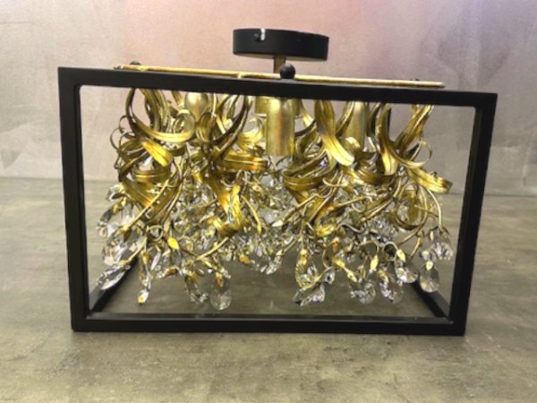 Arte Luce ceiling light KA3333/4PL champagne / black - craftsmanship at its best