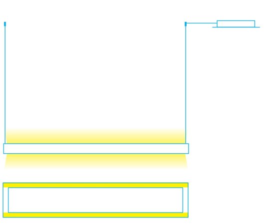 Braga Led Pendant Flat 2137/S140-2 up/down dimmable colour selection
