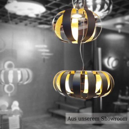 Exhibition piece - Braga  GEO LED ceiling light 1-flg black/gold leaf 2123/PL40 C-19/14