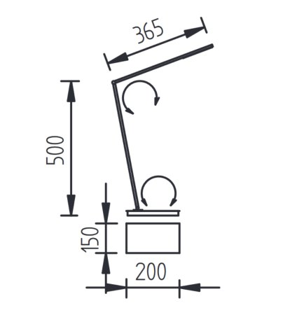 Knapstein Juli-T LED Tischleuchte Gestensteuerung dimmbar mattnickel