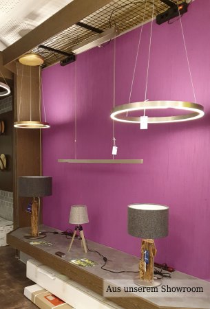 Knapstein Runa 132 - mattnickel 51.486.05 LED Pendelleuchte - 132 cm Ober-/Unterlicht Gestensteuerung Lift dimmbar