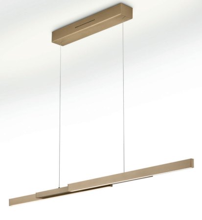 Exhibition piece - Knapstein Lara 134 51.485.05 LED pendant luminaire - 72.5 cm to 134 cm extendable top/bottom light gesture control lift dimmable - matt nickel