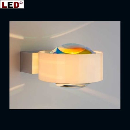 LED Wandleuchte LOGOS 12 mit satiniertem Glasschirm Delight