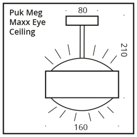 Top Light LED Puk Meg Maxx Eye Ceiling, colour selection