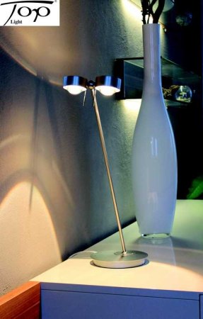 TOP Light LED Tischleuchte Puk Table Twin" 60cm Farbauswahl, Tastdimmer