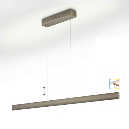 Knapstein Runa 132 LED pendant lamp 132 cm gesture control lift effect bronze