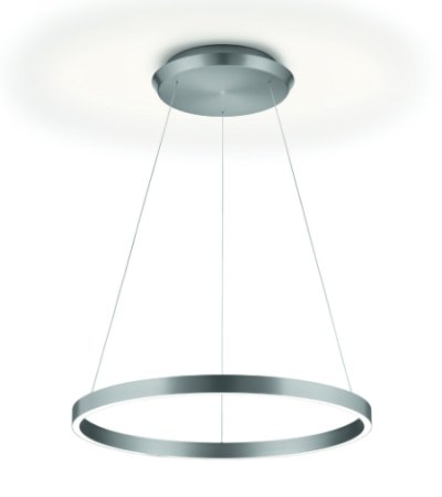 Knapstein Svea L60 LED Ringleuchte Gestensteuerung dimmbar Lift Mattnickel