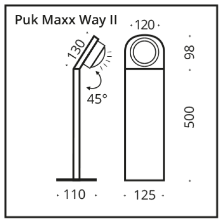 Top Light LED Pollerwegleuchte Puk Maxx Way II 15-4001 Kofigurator
