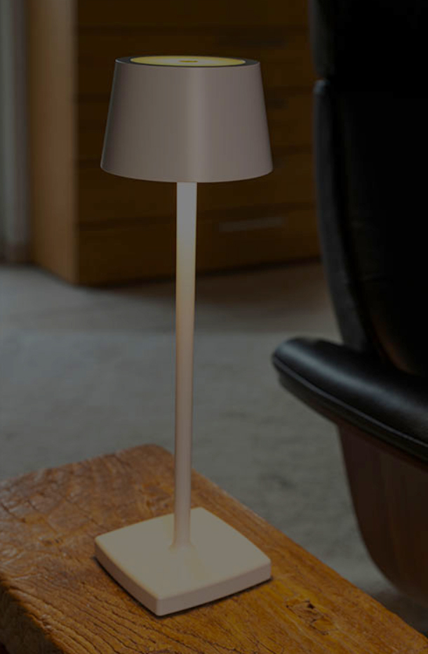 orange one powerd by toplight geniale akku led tischleuchte portabel aufladbar dimmbar schwarz