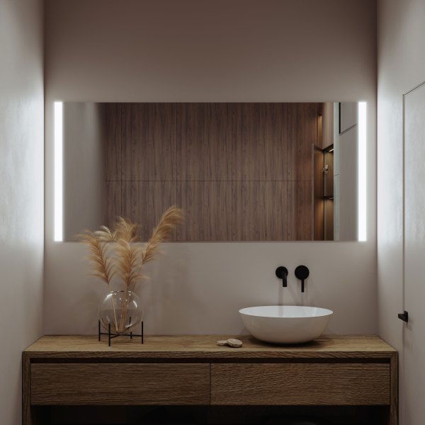 Top Light BrightLight LED crystal mirror illuminated, satin finish Size Selection