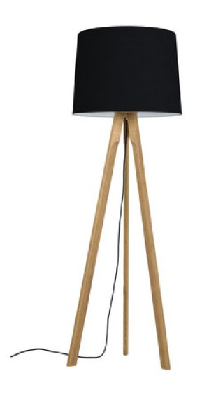 Herzblut floor lamp Tre oak 11810.20 LS Cotton Black
