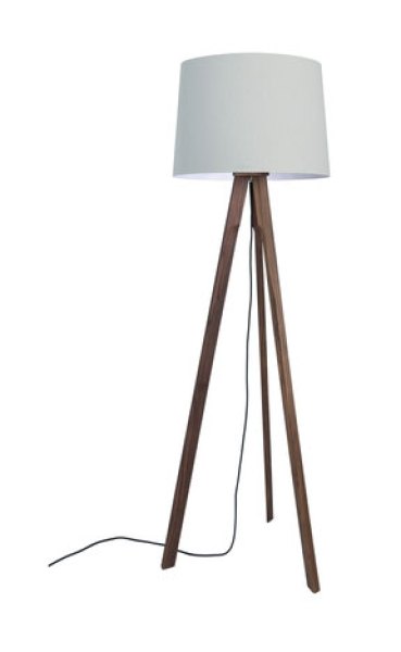 Herzblut floor lamp Tre walnut 11815.80 LS Cotton silver grey