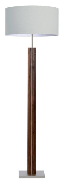 Herzblut floor lamp 11865.80 Dana walnut LS silver grey Made in Germany