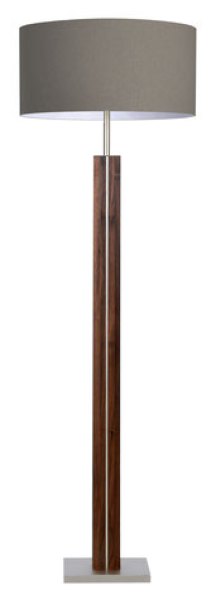Herzblut Floor Lamp Dana 11865.82 Dana Walnut LS Taupe Made in Germany