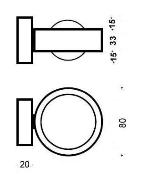 Top Light PUK Wall Wandleuchte Chrom 2-0812