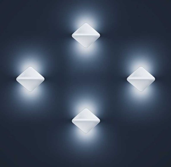 LED wall light Kito gloss white 28/1430.08 Helestra