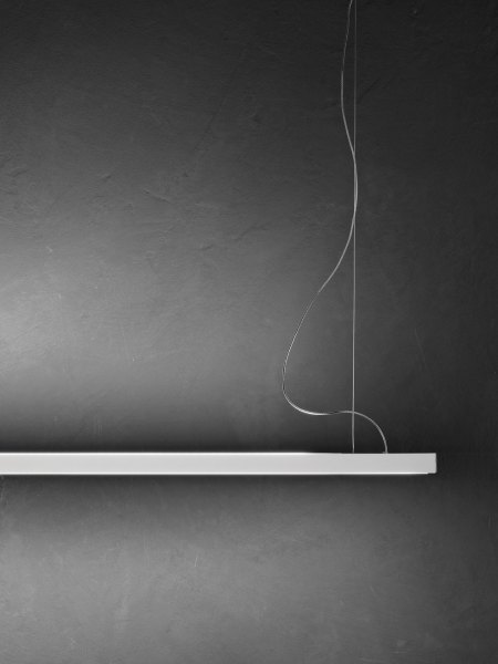 Braga Elle LED hanging lamp 163cm white 2089/S2 Touchdimmer